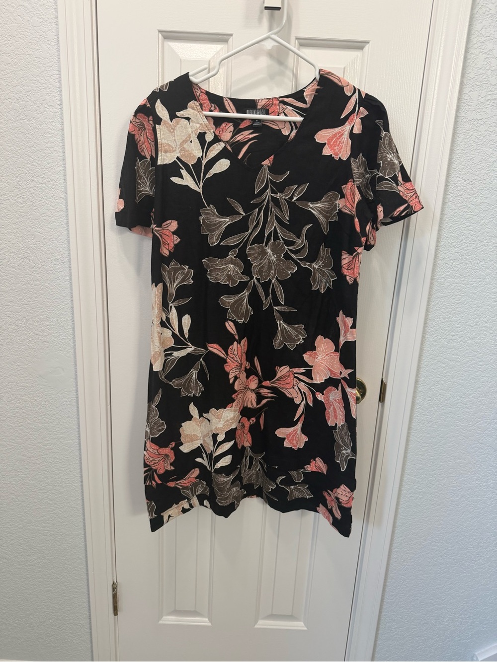Nicole Miller V-Neck Dress Linen blend